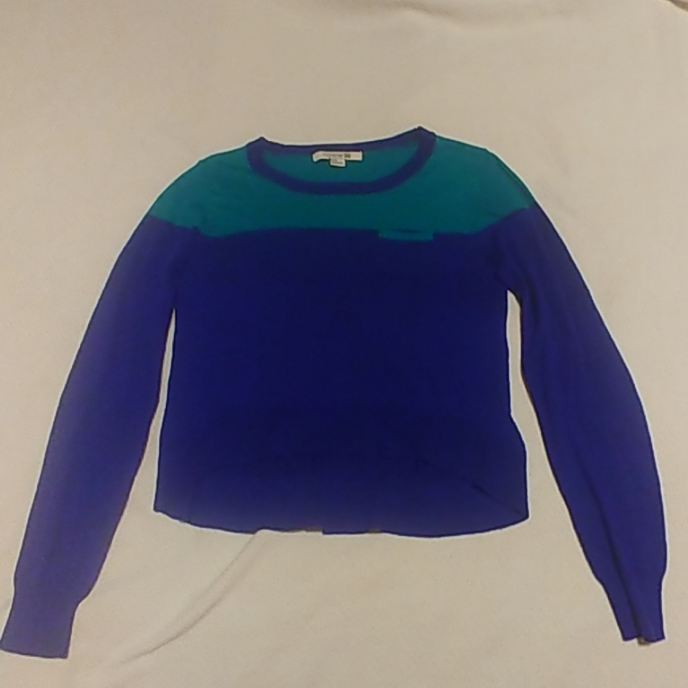 Green and blue sweater